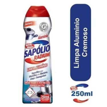 Imagem de Kit Limpa Alumínio Sapólio Bombril 250 ml + Bombril Lã de Aço Mini Rol