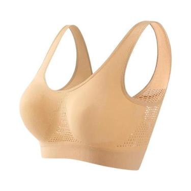 Imagem de Sutiã Esportivo Feminino Sem Costura, Com Efeito Push-up, Sem Arame, R