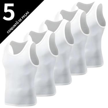 Imagem de Camiseta Sem Mangas Para Fitness Masculina plus Size Em Cor Sólida Par