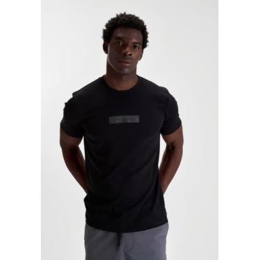 Imagem de Camiseta docthos slim manga curta egípcio estampa etiqueta, 003 preto,