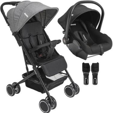 Imagem de Carrinho de Bebe com Bebe Conforto Colinho Kiddo Mascote Grafite