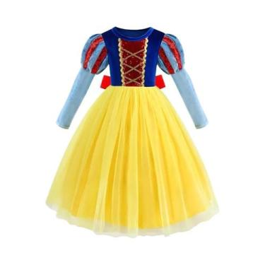 Imagem de Fantasia De Halloween Para Meninas, Vestido De Tule Da Branca De Neve,