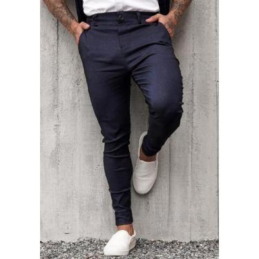 Imagem de Calça Masculina Alfaiataria Skinny - Dennis Beumont, Lavagem jeans azu