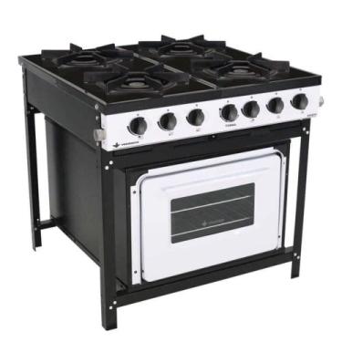 Imagem de Fogão A Gás Venâncio Bravo 4 Bocas Com Forno Branco Br4bfbr