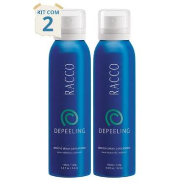 Imagem de Kit 2 Creme Mousse Spray Depilatório Depeeling Racco 150ml Depilação s