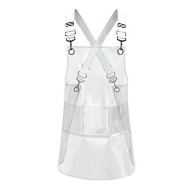 Imagem de Avental de TPU transparente à prova d'água com alças traseiras cruzada