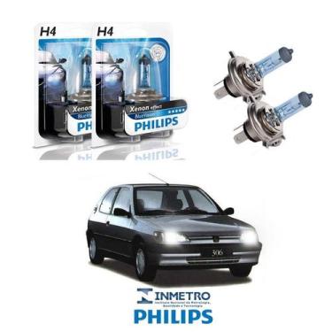 Imagem de Lâmpadas Farol Peugeot 306 Philips H4 BlueVision