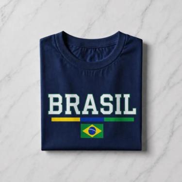 Imagem de Camisa Brasil 100% Algodao Futebol Copa Churrasco Pagode Selecao Brasi