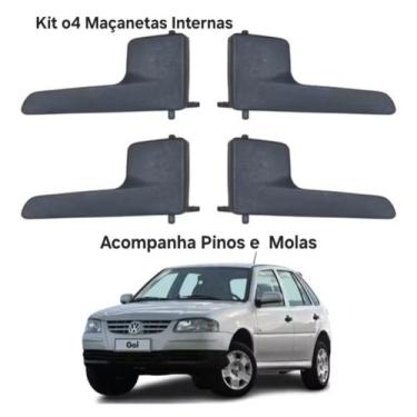 Imagem de kit 04 Maçanetas internas Gol Parati Saveiro G4 Fox Cor Grafite - Cili
