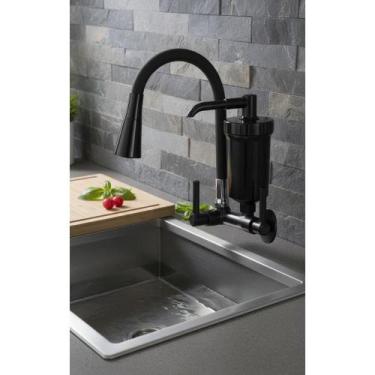 Imagem de Torneira Cozinha Gourmet Filtro 2 Jatos Flexível Parede Pret - Congrat