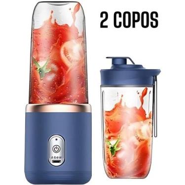 Imagem de Espremedor Elétrico Mini Liquidificador Portátil Suco Alimento Mistura