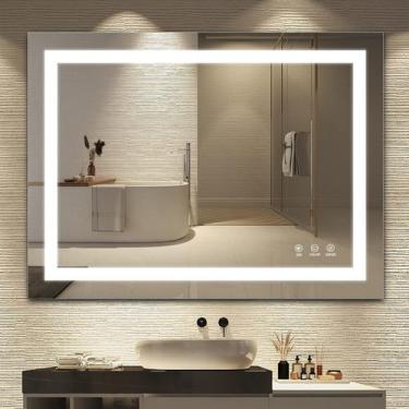 Imagem de Espelho de banheiro TATU 91x71 cm LED regulável antiembaçante