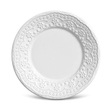 Imagem de Conjunto Com 6 Pratos De Sobremesa Madeleine Branco Ø20,5cm - Porto Br