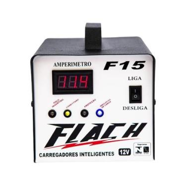 Imagem de Carregador de Bateria 15 Amperes Inteligente 12v F15 Flach - Unica Úni