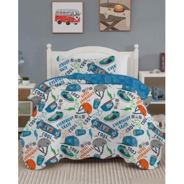 Imagem de Colcha Cobre Leito Solteiro Roupa De Cama Dupla Face Kit 2 - Camesa, M