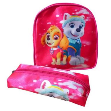 Imagem de Kit Mochila Lancheira e Estojo Infantil Menina Herói - Crey Stores, Pa