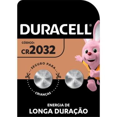 Imagem de Pilha Botão Duracell CR2032 com 2 Unidades para Eletrônicos Compactos