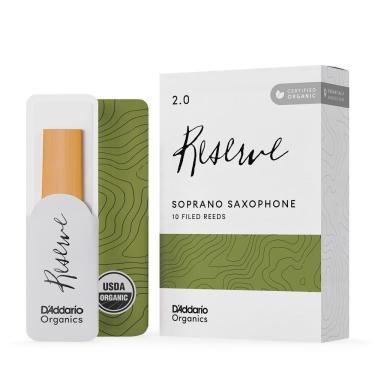Imagem de Palheta para Saxofone Soprano Organic Reserve ODIR1020 Certificação Orgânica 100% com 10 Unidades DD Woodwinds