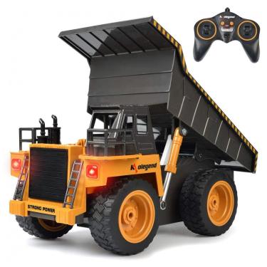 Imagem de Carrinho de Controle Remoto Caminhão, Recarregável, KOLEGEND, Amarelo