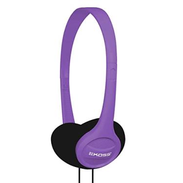 Imagem de Koss KPH7V Fone de ouvido portátil com faixa de cabeça ajustável – Violeta