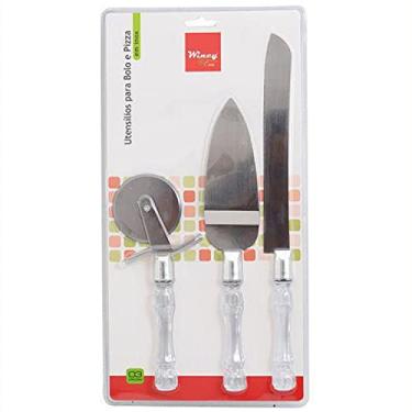 Imagem de Wincy Kit de Utensílios para Bolo e Pizza Cortador Faca Espátula