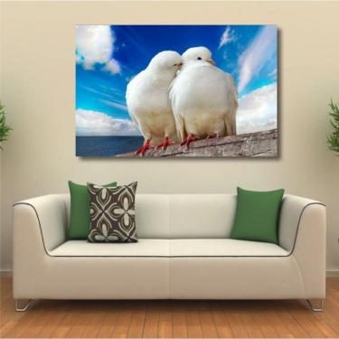 Imagem de Quadro decorativo Pássaros Paisagem - Tela em Tecido