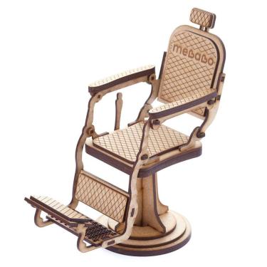 Imagem de Cadeira de Barbeiro Decorativa MDF Porta Cartão de Visita