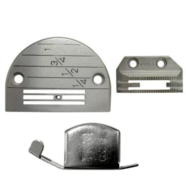 Imagem de Chapa De Agulha e Dente 4cc + Guia Imã Para Maquina de Costura Reta Industrial