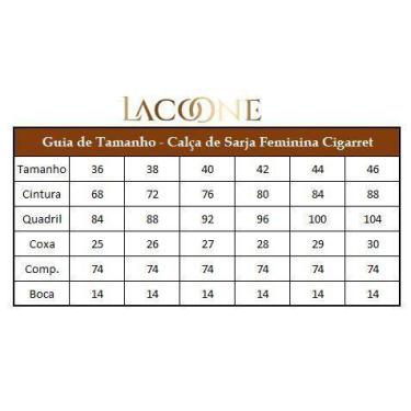 Imagem de Calça Cigarret De Sarja Feminina Branca - Lacoone