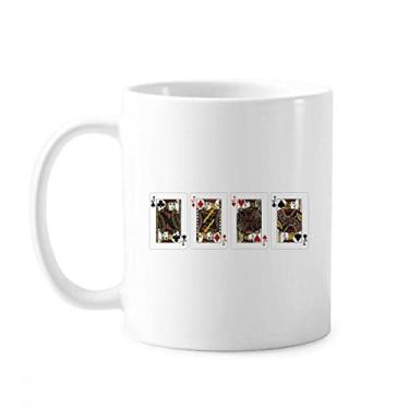 Imagem de Caneca Heart Spade Diamond Club J padrão cerâmica café porcelana xícara louça