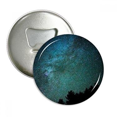 Imagem de Galaxy Dark Stars Clouds Abridor de garrafas ímã de geladeira emblema multifuncional