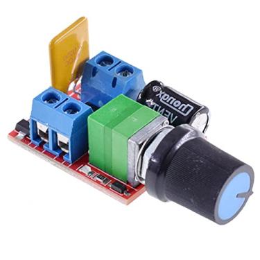 Imagem de MOOKEENONE Módulo de controle de velocidade do motor 5A 90W PWM DC DC-DC 3V-35V interruptor de controle regulador de velocidade ajustável LED Dimmer