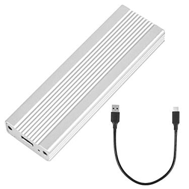 Imagem de Capa de disco rígido móvel M.2 NGFF SATA USB 3.1 Tipo-C Externo SSD Transmissão Rápida Concha de Liga de Alumínio Prata