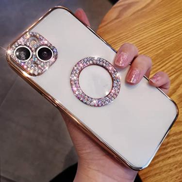 Imagem de Fashion Sparkling Diamond Plating Clear Soft Silicone Case For iPhone 11 12 13 14 Pro Max Mini X XS XR 7 8 Plus SE 3 Cover, Gold, For iphone 14