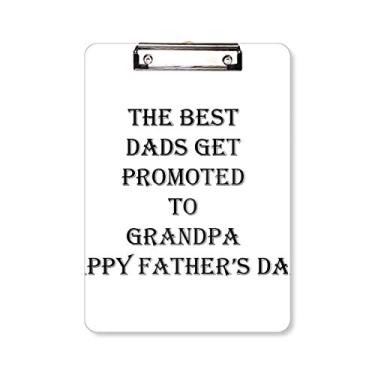 Imagem de Dad Promoted to Grandpa Father's Festival Prancheta Pasta Bloco de Escrita Placa de Apoio A4