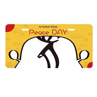 Imagem de DIYthinker Placa de carro Bones Inscriptions Coelhos do Zodíaco Chinês Placa de carro Decoração Dia da Paz