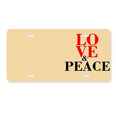 Imagem de DIYthinker Placa de carro Amor e Paz Mundo No War Decoração de carro Acessório de aço inoxidável