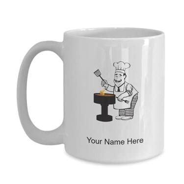 Imagem de Caneca Chief personalizada Caneca de café para amantes de chefes ideias crianças meninos meninas Amor - Caneca de café de 425 g