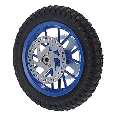 Imagem de Liga de Aço de Borracha Antiderrapante Roda Traseira de Mini Bicicleta (B (azul))
