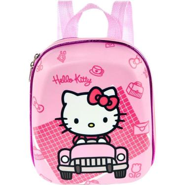 Imagem de Mochila Pequena Maxtoy Hello Kitty Carro Rosa