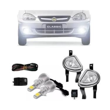 Imagem de Kit Farol De Milha Corsa Classic Hatch 00 A 10 Com Lampadas Led 6000k