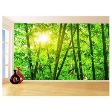 Imagem de Papel De Parede 3D Floresta Tropical Bambu Luz 3,5M Xna226