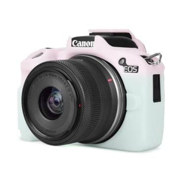 Imagem de Rieibi Capa EOSR50 EOS R50, capa protetora de silicone macio para câmera de vlogging Canon EOS R50 EOSR50, leve, EOS R50, capa para câmera aderente - gradiente