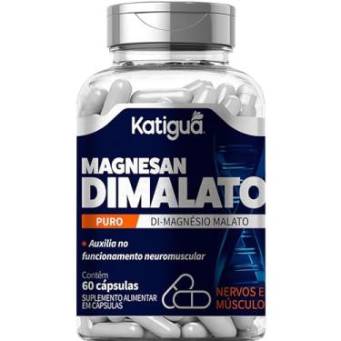 Imagem de Katiguá, Magnésio Dimalato, Sem sabor, Puro Di-Magnésio Malato, 60 Cápsulas rígidas • 30 doses, Azul