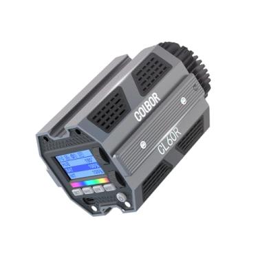 Imagem de CIADAZ CL60R Luz de vídeo RGB portátil 65W COB Fotografia Luz 2700K-6500K CRI regulável ≥97 com tela LCD 13 FX Sistema de resfriamento de efeitos especiais suporta atualização OTA com refletor Bowens