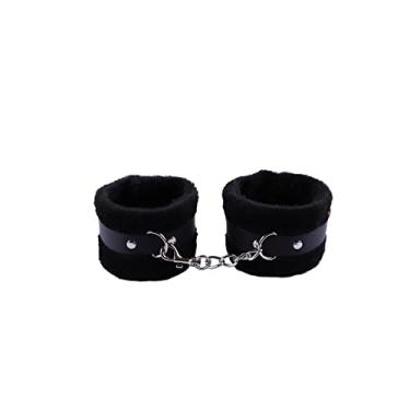 Imagem de Kicomvi Pulseira de algema fofa de pelúcia macia para pernas, punhos, tornozeleiras com corrente removível para mulheres e homens, amantes, casais, cosplay, joias de ioga, pelucia, pelúcia