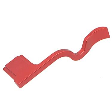 Imagem de HITHUT Hot Shoe Pega de polegar para câmera Fujifilm X-T4 XT4 vermelha