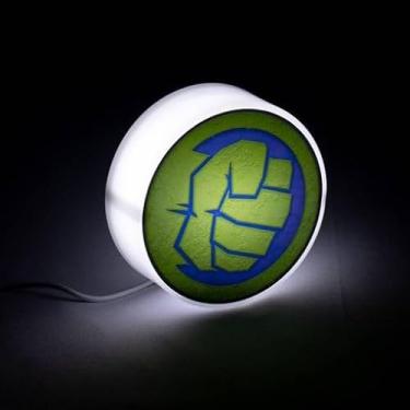 Imagem de Desembrulha, Mini Luminária LED Redonda Incrível Hulk USB Marvel