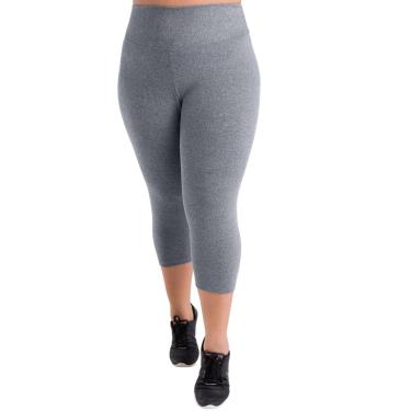 Imagem de Calça Corsário Plus Size Básico Cintura Alta Feminina-Feminino