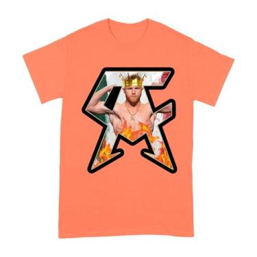 Imagem de Camiseta Canelo Alvarez Crowned Champion - Design monograma CA, Laranja, M